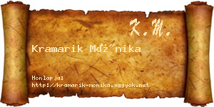 Kramarik Mónika névjegykártya