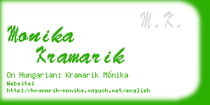 monika kramarik business card